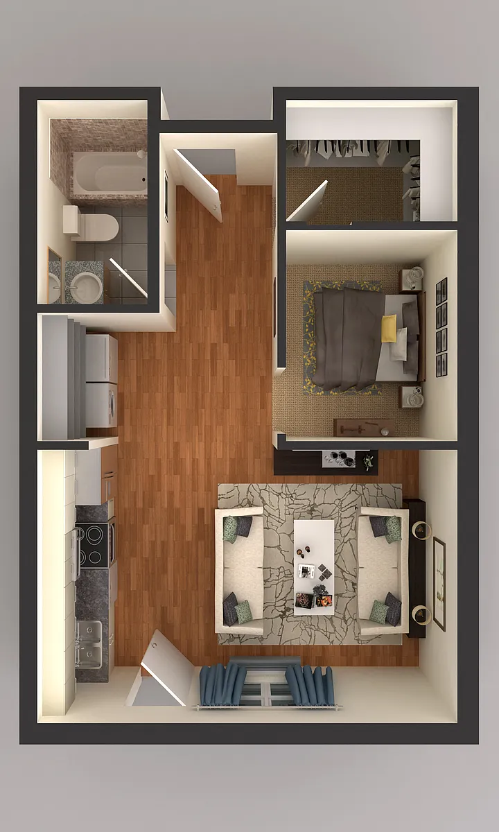 Floor plan Large Studio 4570