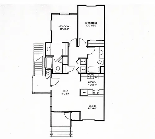 Floor plan 2x2 - Second Floor