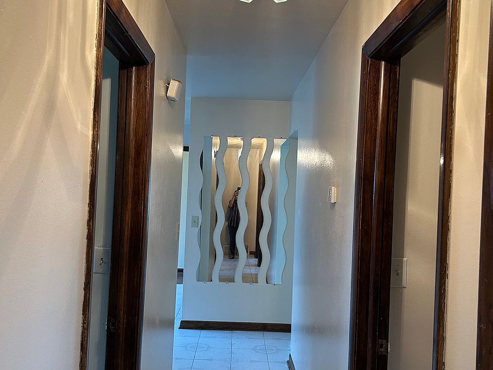 Aisle between bedrooms