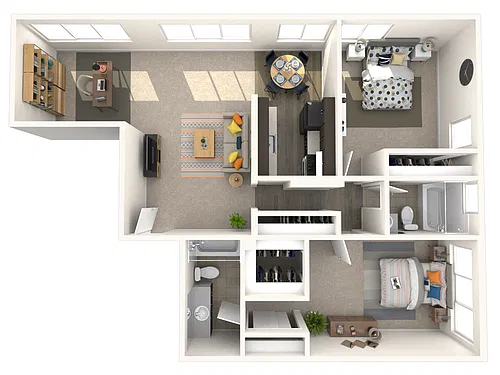 Floor plan Large Two Bedroom