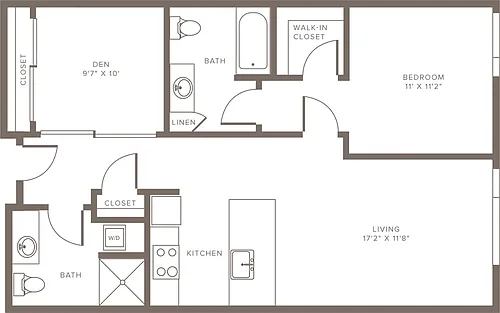 Floor plan A9 - One Bedroom