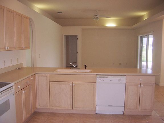 Kitchen View in to Family Room