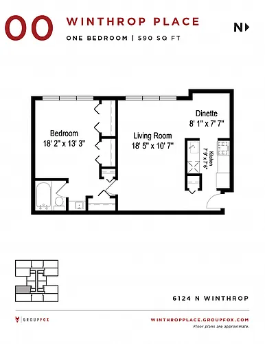 Floor plan One Bedroom