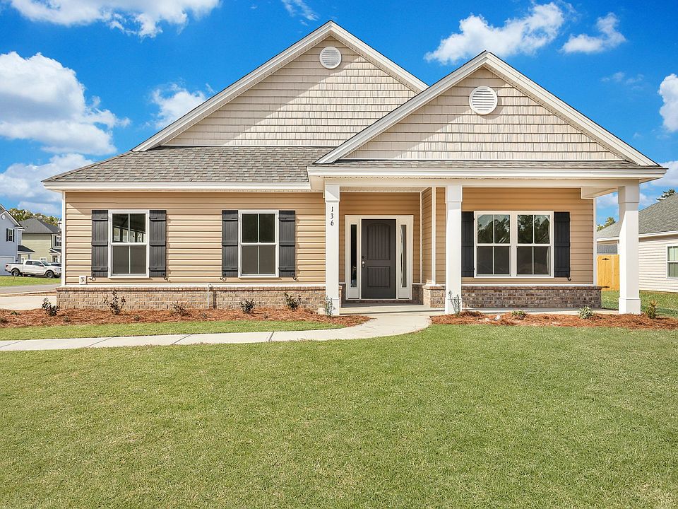 Wassaw C- Front Elevation with Side Entry Garage Ernest Homes