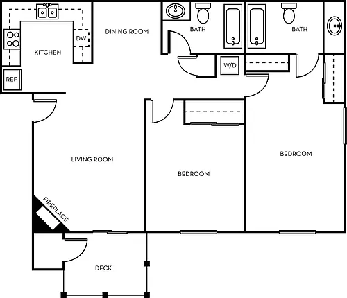 Floor plan 2x2C