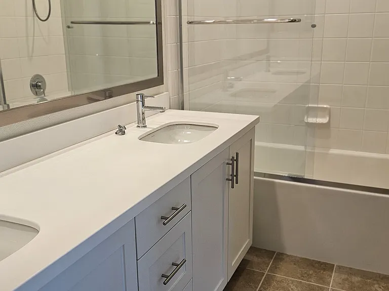 Master Bath double sink - private toilet room with door