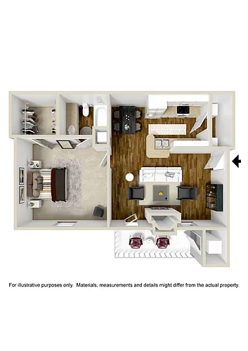 Floor plan One Bedroom