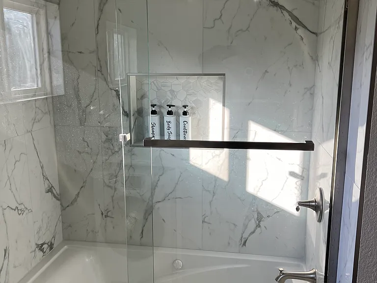 Large Luxury Jacuzzi Tub. Relax and soothe yourself in this high-powered Jacuzzi Tub.