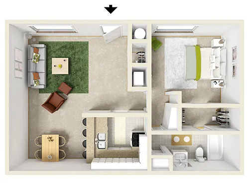 Floor plan 1X1