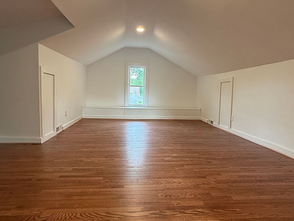 Wood floors in the finished attic