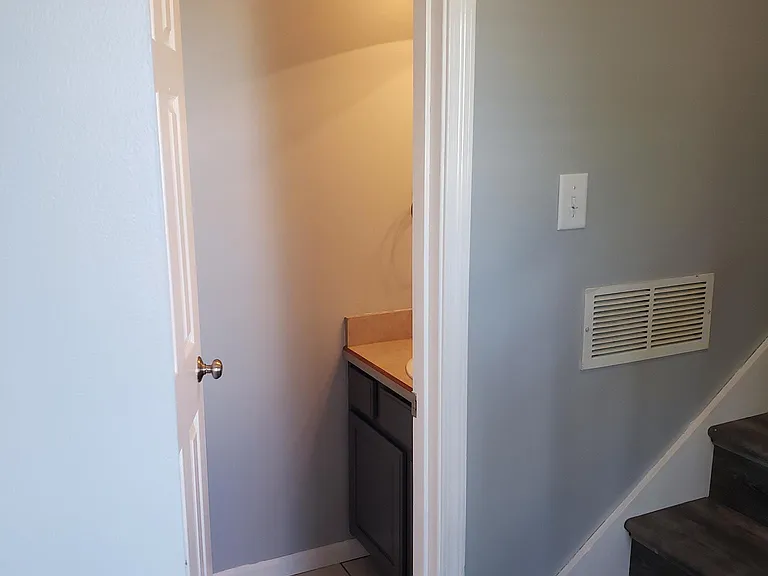 1/2 bath by the front door