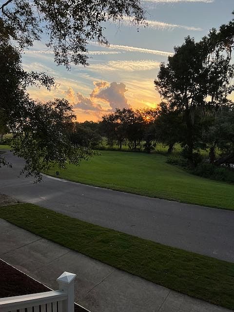 Sunset view from front porch at 36 West Haven.
