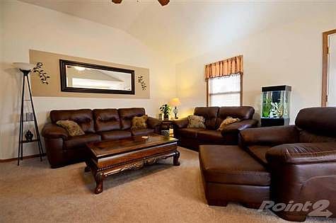 Living room with accent wall