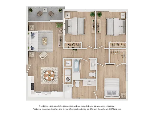 Floor plan 3 Bedroom