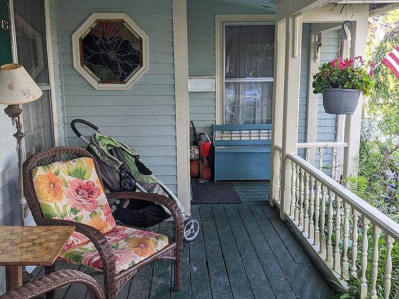 Private entrance on front porch