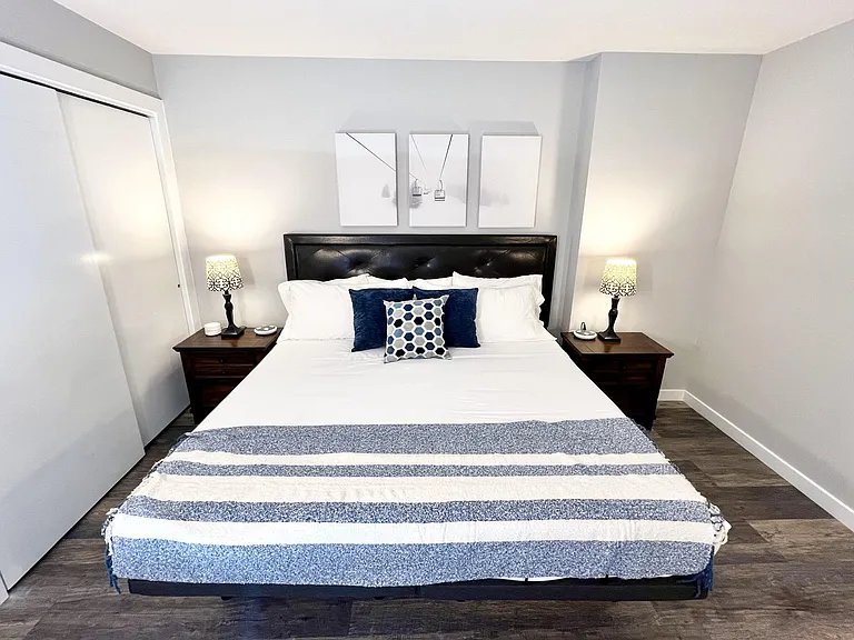 Bedroom 1: King Bed (1st floor) plus Sectional Couch