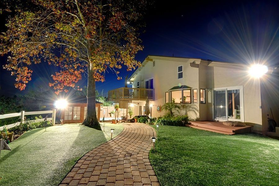 extensive outdoor lighting