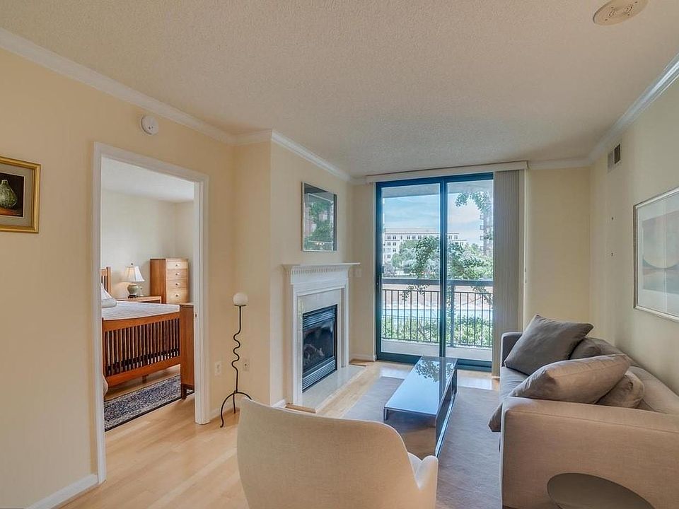 Fireplace and balcony