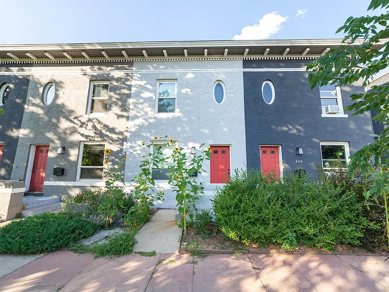 Historic townhouses in Five Points