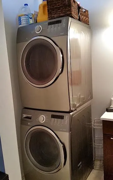 High capacity, front-loading washer and dryer