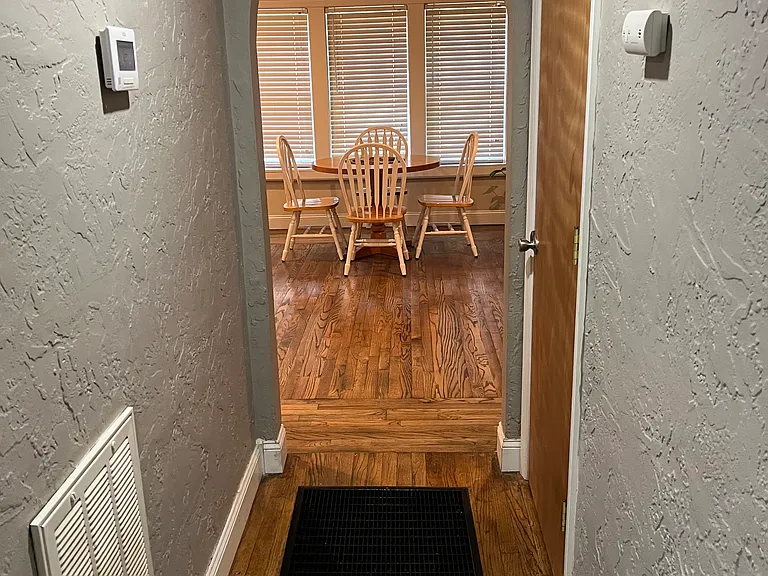 Hallway looking North into dining room.