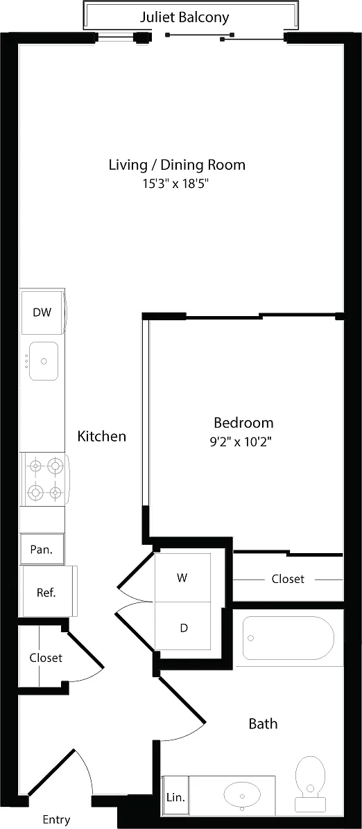 Floor plan O2d East- Floors 3-6