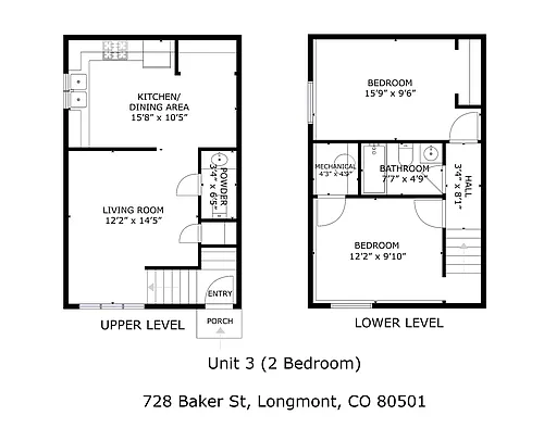 Floor plan 2X15