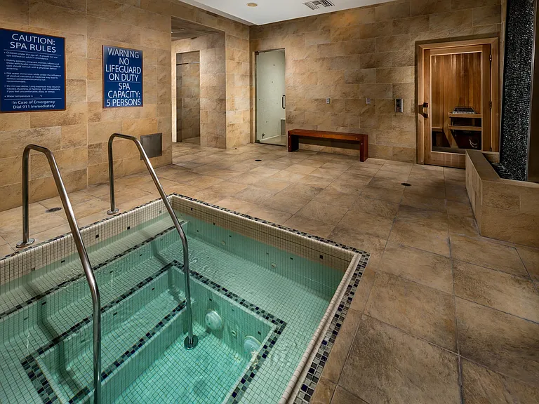 Indoor spa and sauna