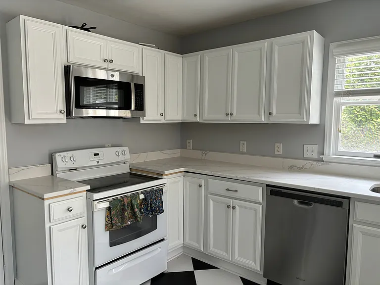 Kitchen view from side door
