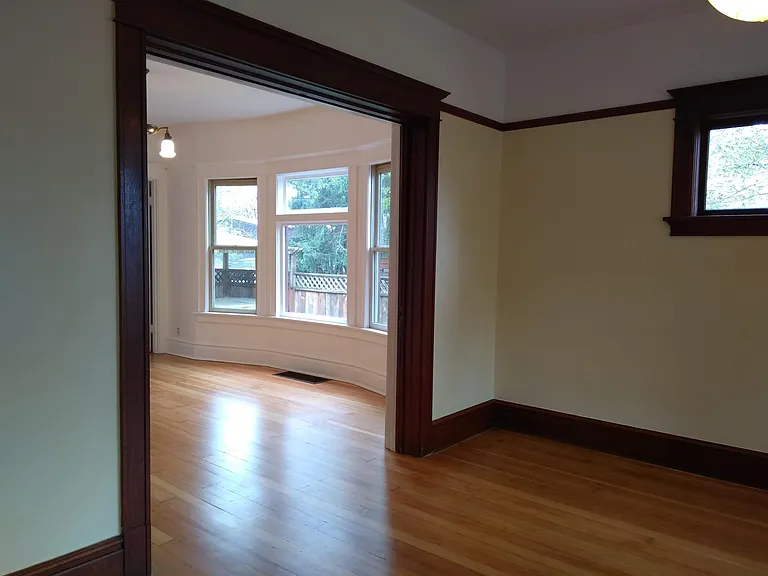 In home office, looking into living room