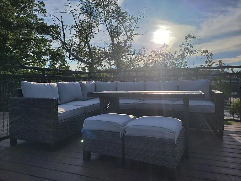 Sunset view from roof deck