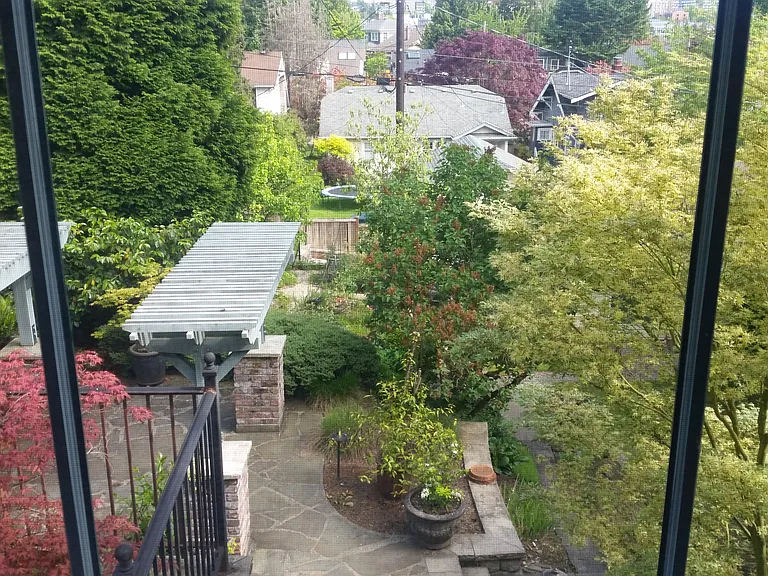 Overlooks outdoor terrace for entertaining