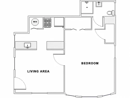 Floor plan 1 Bed / 1 Bath: Type A
