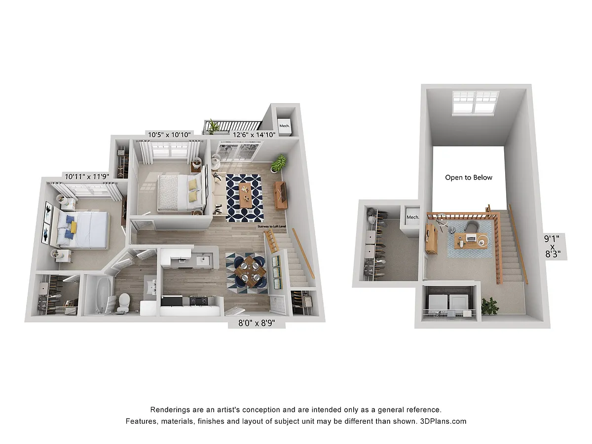 Floor plan B1 Loft Renovated