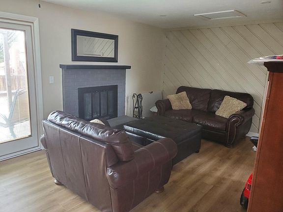 wood burning fireplace