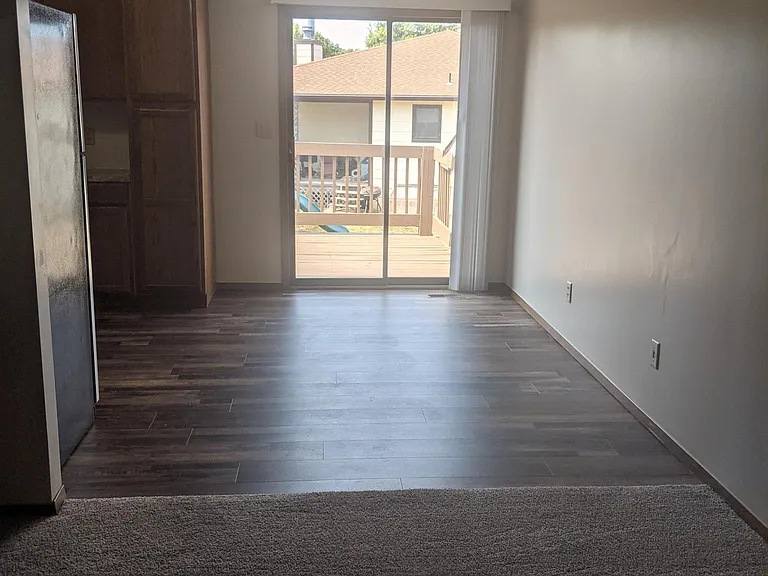Front room looking into eat-in kitchen