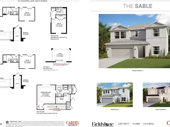 Sable Plan, Fieldstone by Cardel Homes