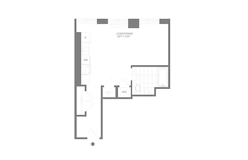 Floor plan S5 | Studio | 1 Bath