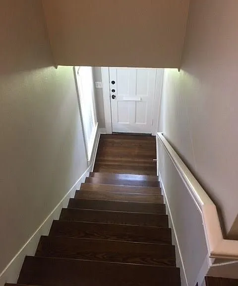 Stairwell leading to front door