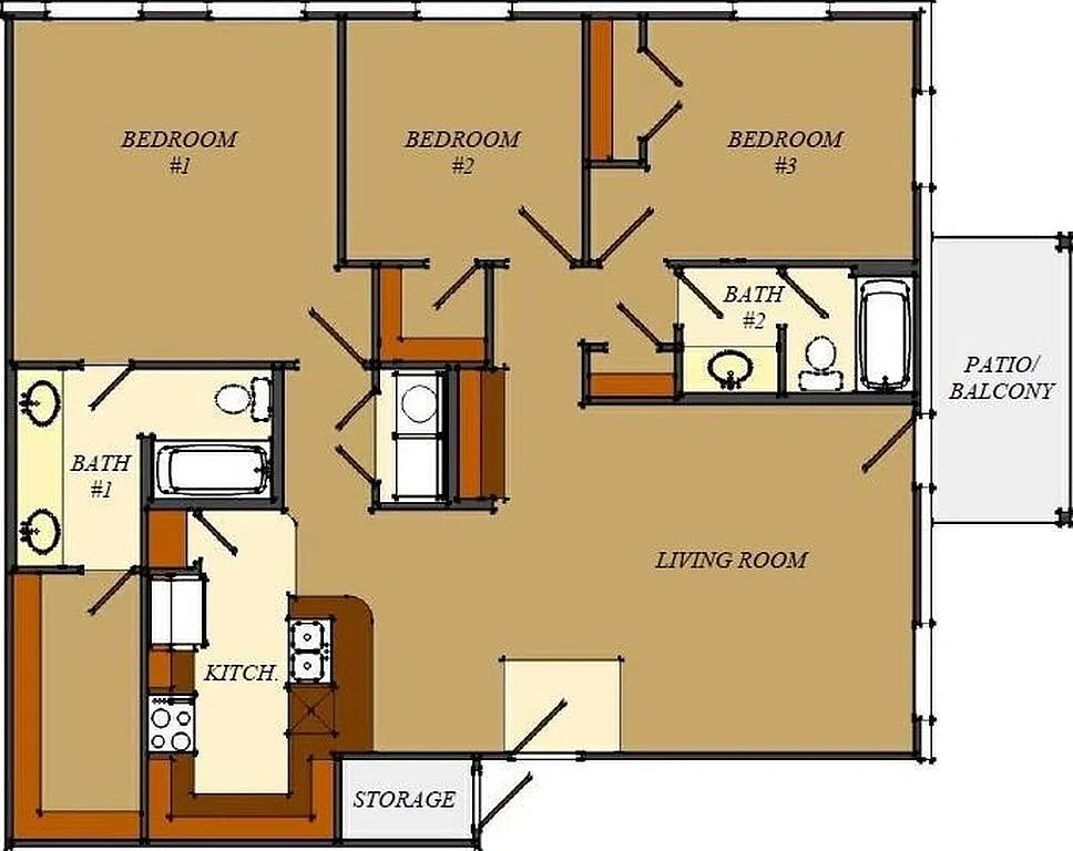 3 bed, 1400 sqft, $1,465 — Photo 1