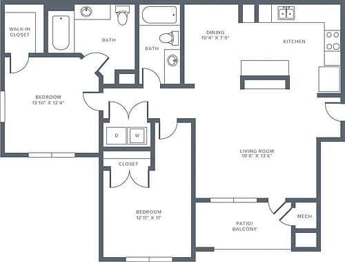 Floor plan B02 Renovated