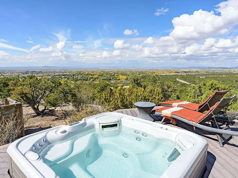 View from the hot tub, looking west in the Fall