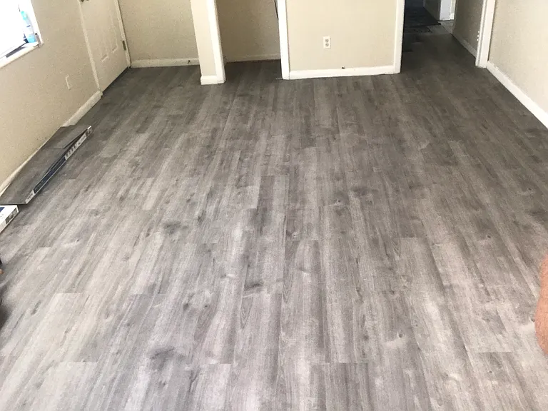 LVT that is throughout the house now.