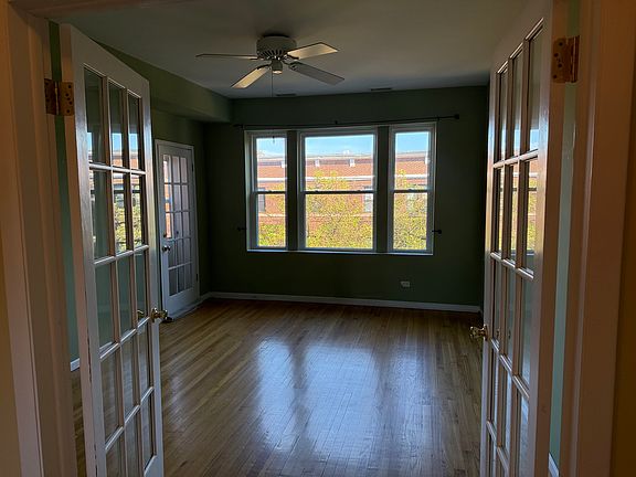 Looking into the living room from the entrance hall foyer.