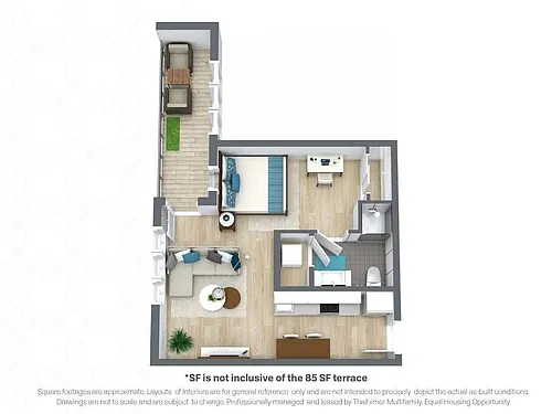 Floor plan Browns | +85 sqft Terrace