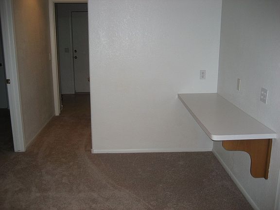 Built-in desk in hallway