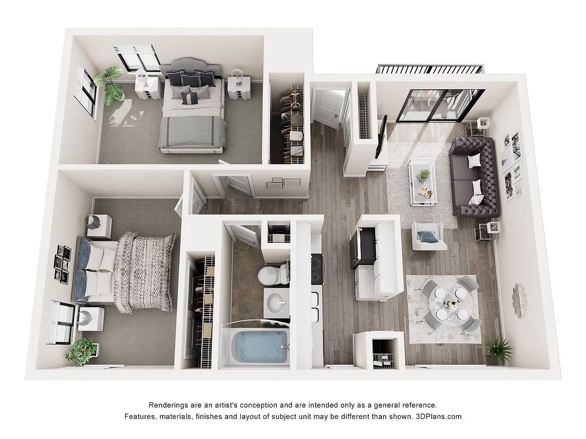Floor plan Two Bedroom