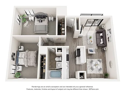 Floor plan Two Bedroom