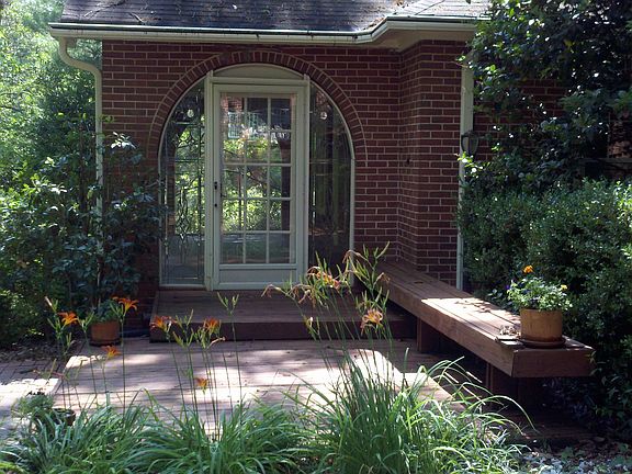 Tiger lilies at the entrance