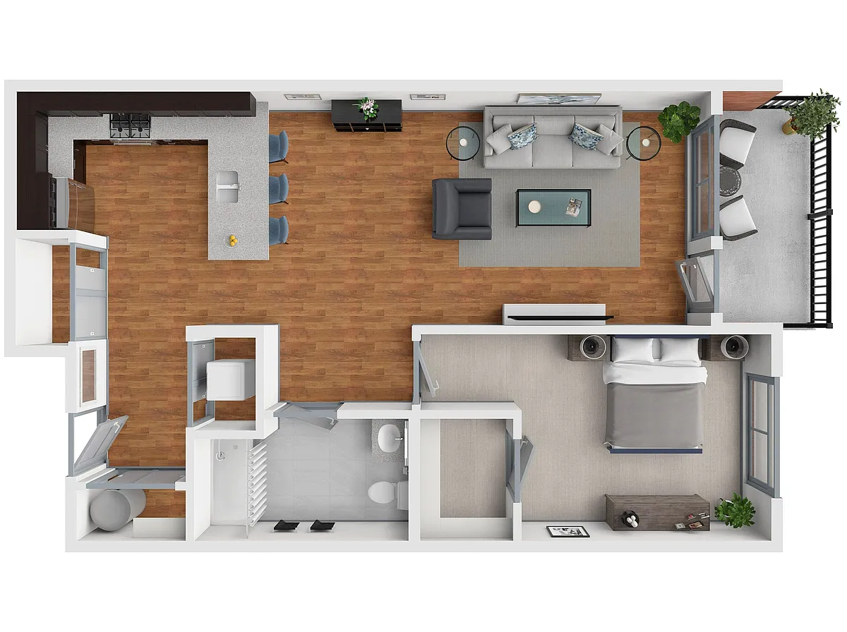 Floor plan 1x1g